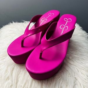 Hot Pink Platform Sandals